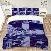 3Pcs Love Rebellion Bedding Set Soft Fabric Duvet Cover Pillowcases Home Xmas Halloween Gift 1 Duvet Cover 2 Pillowcase Es114