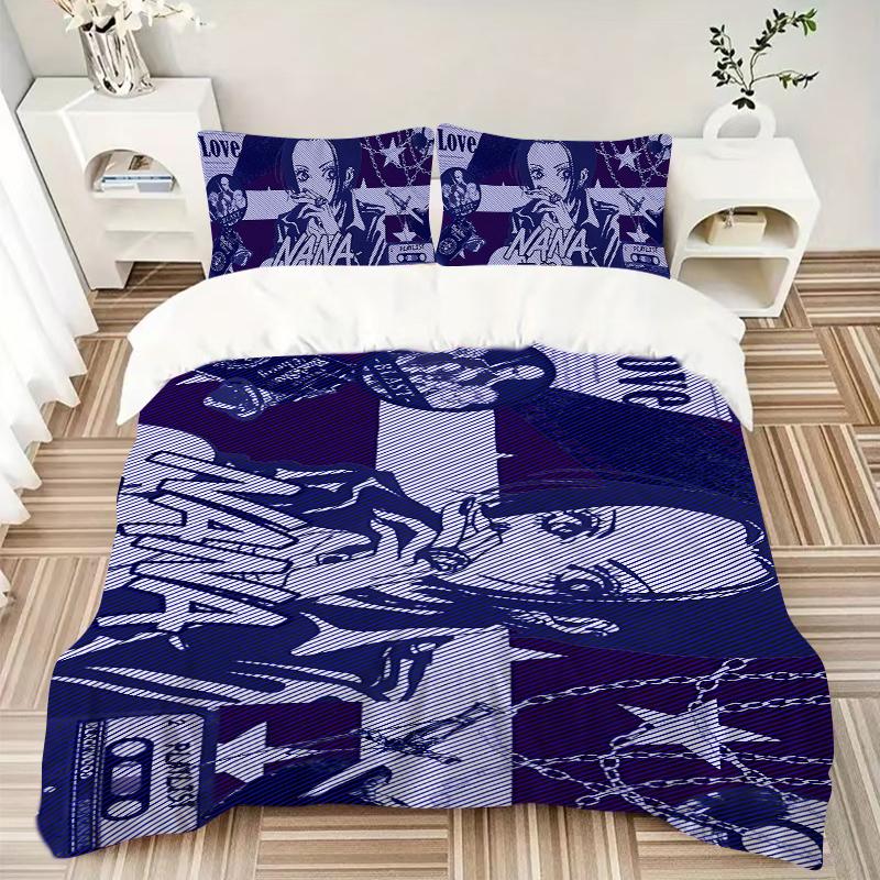 3Pcs Love Rebellion Bedding Set Soft Fabric Duvet Cover Pillowcases Home Xmas Halloween Gift 1 Duvet Cover 2 Pillowcase Es114