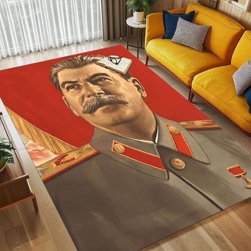 Stalin Portrait Living Room Nonslip Area Rug Soft Carpet For Bedroom Game Playroom Sofa Office Home Decor Doormat Christmas Gift C926298