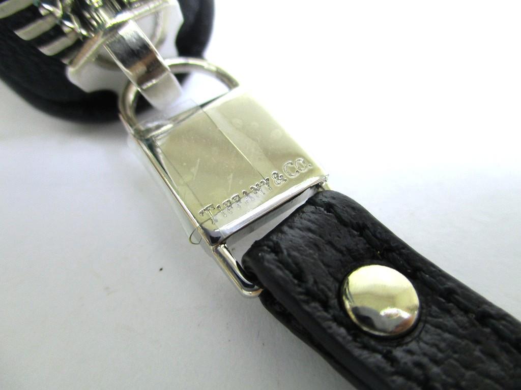 Authentic Tiffany & Co. Logo Plate Black Leather Round Zip Wallet #a871  Refurbished