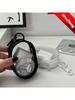 Portable Transparent Mini Cable Organizer - Travel Charger Storage Box with Keychain, Daily Use & Travel Friendly