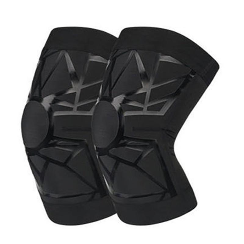 

1 пара компрессионных рукавов для колена, поддерживающий бандаж для мужчин и женщин, артрит, ПКС, МКС, тренажерный зал, бег, спортивные тренировки XXL чёрный