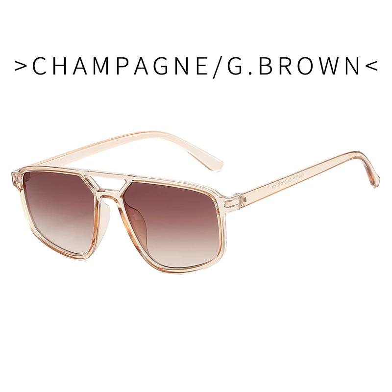 Double Beam Rectangle Sunglasses Women Men Vintage Brand Designer Square Luxury Sun Glasses Shades Female Sunglasses Eyewear