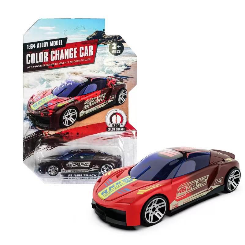 Water-Reactive Color-Changing Alloy Racing Car Model 1:60 Pull-Back Toy for Boys