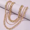 Tooxika Punk Hip Hop Style Necklace Fashion Exaggerated Multi-Layered Chain Necklace