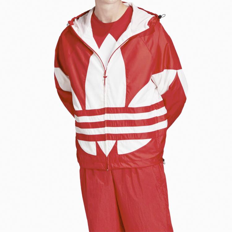Adidas Originals Trefoil Jackets Men's Red Hooded Moderate Other FM7076