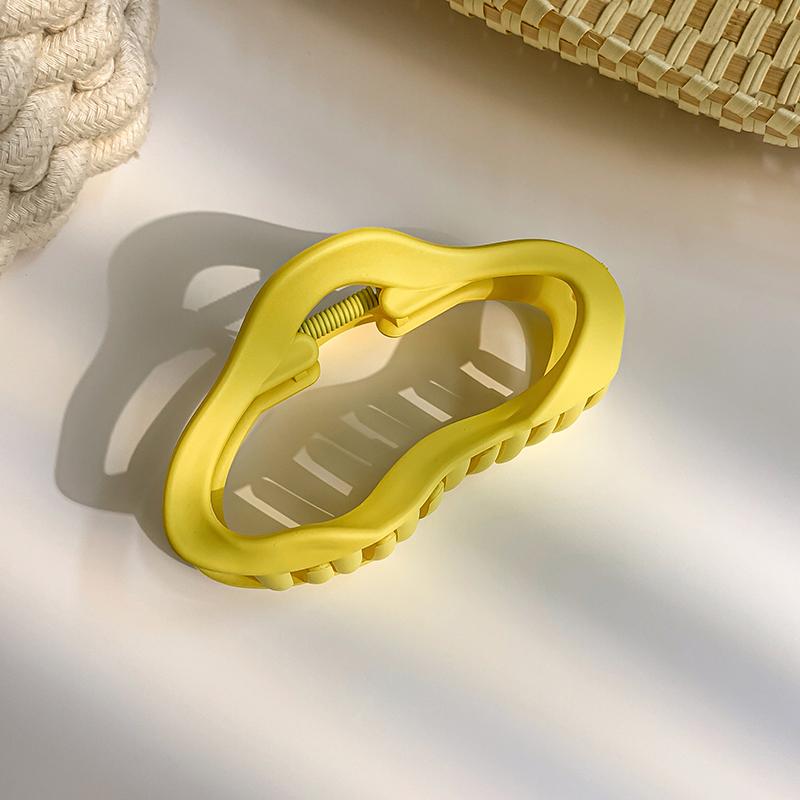 New Solid Color Geometric Hair Claw High Ponytail Clip Headwear Women's Fashion Hair Clip Barrettes Hair Accessories