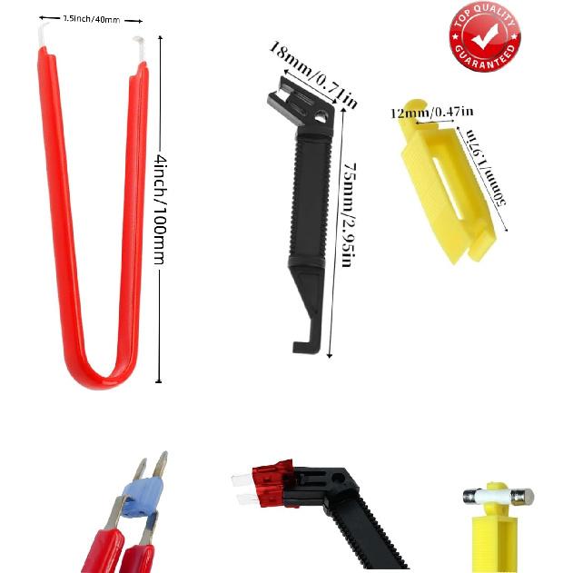 Relay Puller Pliers, Fuse Puller Pliers, 4-Pack Automotive Relay Fuse Puller Tool, FMM Fuses Puller Tool, Vehicles Battery Terminal Remover