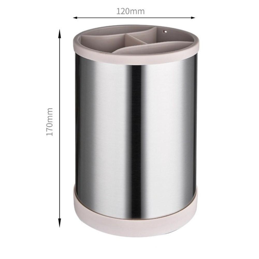 360° Rotating Utensil Holder Fork Tableware Stainless Steel Cutlery Drainer Multi-Function Kitchen Organizer Rack Kitchen