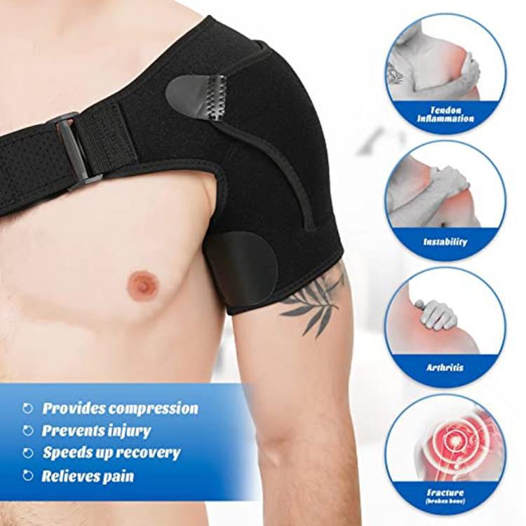 Adjustable Sports Shoulder Guard for Injury Prevention - Weightlifting & Fitness Support, Single Strap for Left or Right Arm