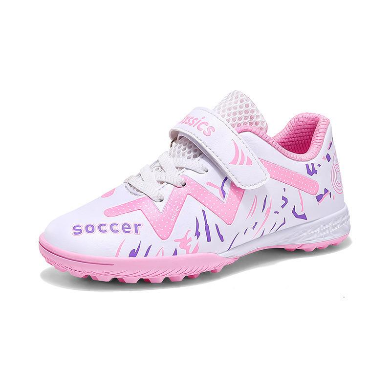 New Girls Velcro Football Shoes Girls Broken Nails Primary and Secondary School Students Training Competition Lightweight Sports Shoes