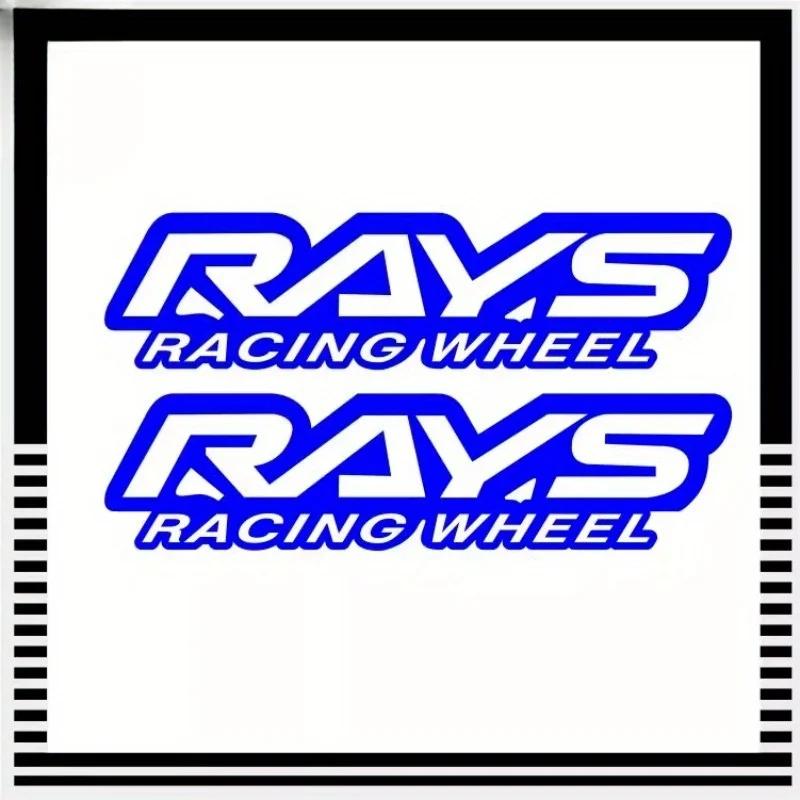 2Pcs/SET RAYS Racing Wheel Logo Stickers, Vinyl Decals for Car Laptop Phone Case, Stylish Tuning Decor & Enthusiast Gift