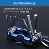 Blue Multifunctional Portable Folding Torx & Hex Wrench Set with Hollow Screwdriver