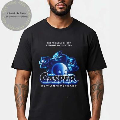 Casper Movie The Friendly Ghost-Celebrat<wbr/>e 30th Anniversary Unisex T-Shirt Mens Womens Tees Top/Poster