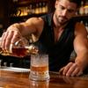 Verre à Whisky Rotatif Cadeau pour Papa, Tournant avec Lumière LED, 260ml Gravé Cadeau pour Amateur de Vin Papa Tumbler, Cadeau Fête des Pères, Compatible avec Glaçons