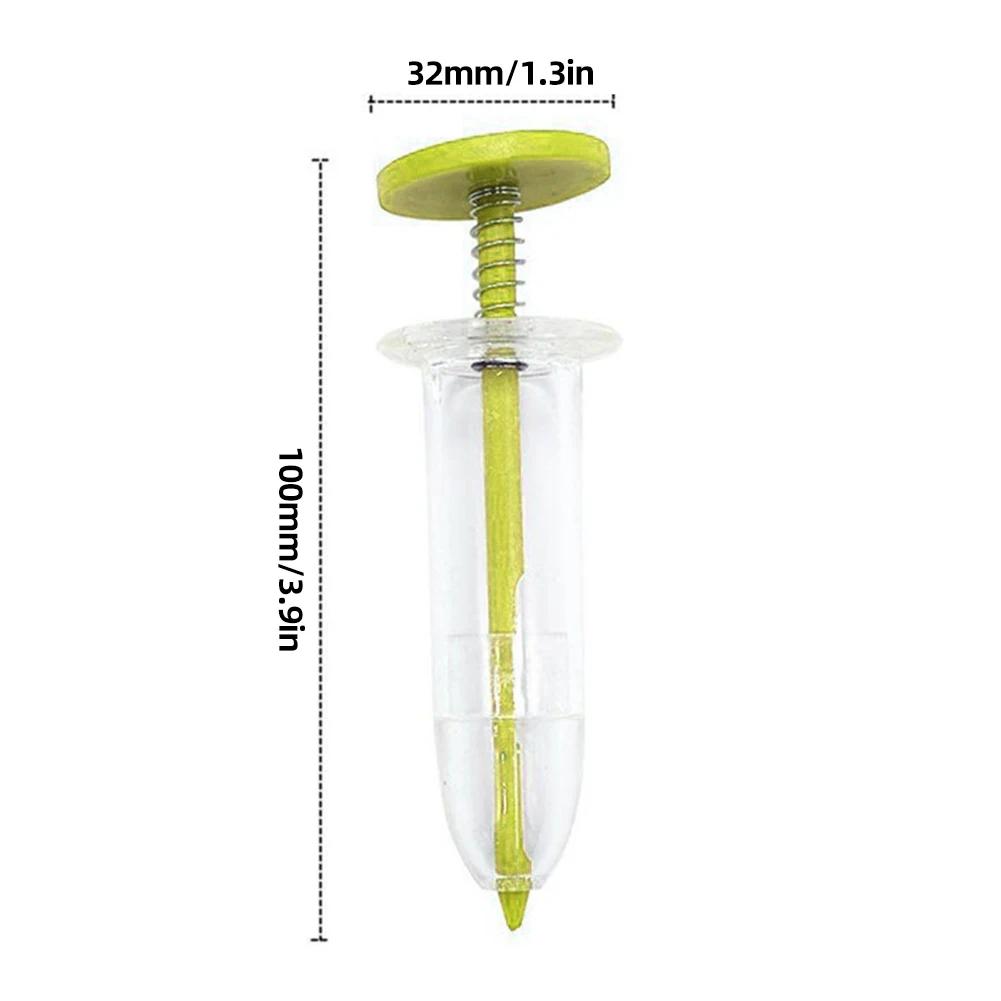 1-6Pcs Mini Sowing Seed Dispenser 5 Different Settings Plant Seed Sower With 2 Transplanting Tools Home Garden Seeding Dispenser