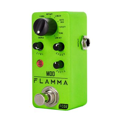 FLAMMA FC05 Mini Modulationspedal Chorus Flanger Tremolo Phaser Vibrato Rotary Vätska Autowa Stuttering med Låg Bit