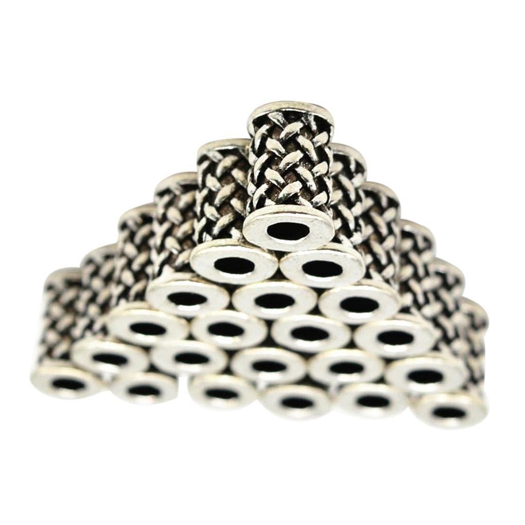 5pcs Vintage Style Beard Hair Beads Bracelet Pendant Necklace DIY Beads Jewelry Craft Accessory