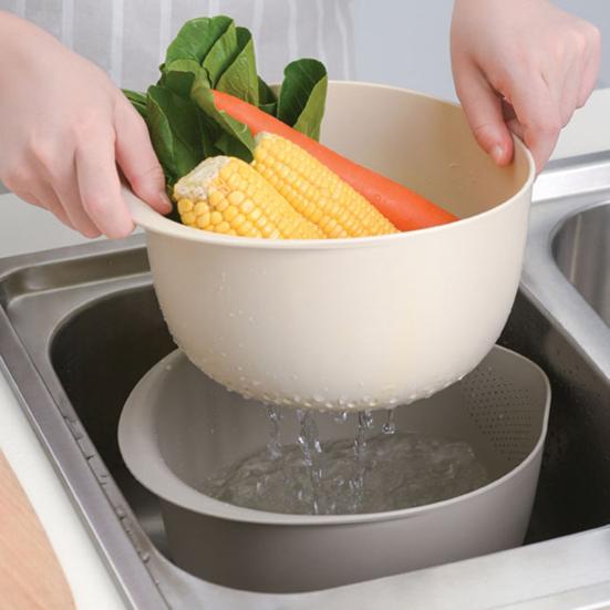 Premium Quick Drainage Widely Use PP Convenient Use Kitchen Colander for Home Rice Strainer Bowl