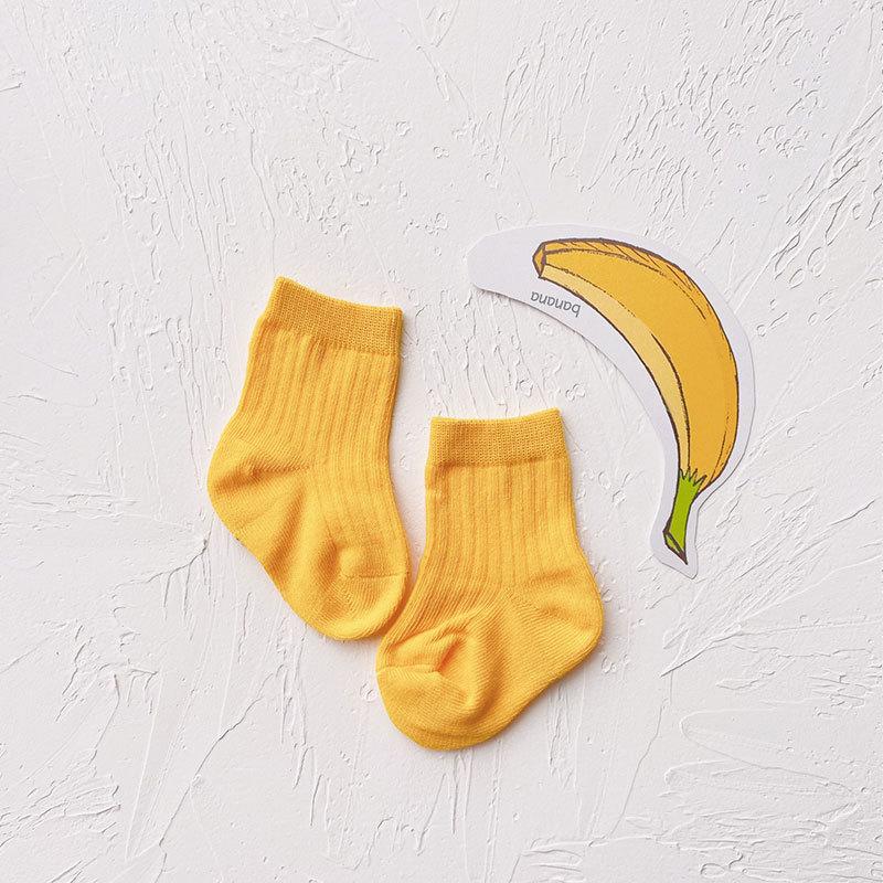 Candy Color Baby Socks Solid Cotton Toddler Sock Soft Breathable Sweat Absorption Knit Socks For Boy Girl Infant First Walker