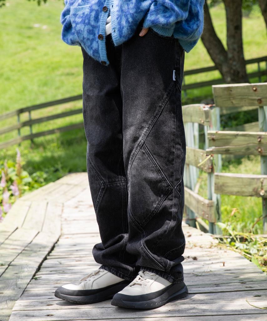 XTONZ Xp114 Diamond Denim Pants (Black)