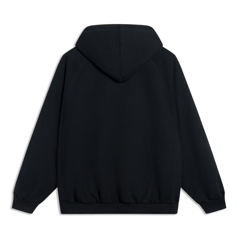 Li Ning Badfive Comfortable Breathable Loose Casual Pullover Hoodie Men hoodies Black AWDT173-4