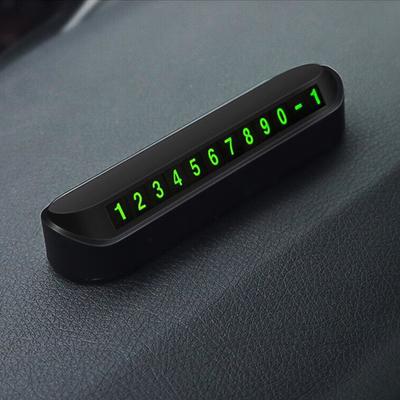 Accesorios para Coche Mini Placa Portátil con Número de Teléfono con Interruptor Número de Teléfono Tarjeta de Visita Tarjeta de Estacionamiento Temporal Placa