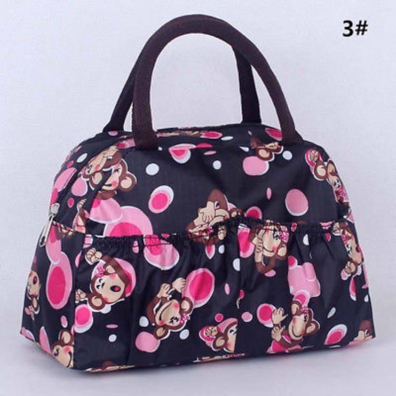 Handbag Ladies Spring Bento Fashion Casual Fine Print Practical Strap Double