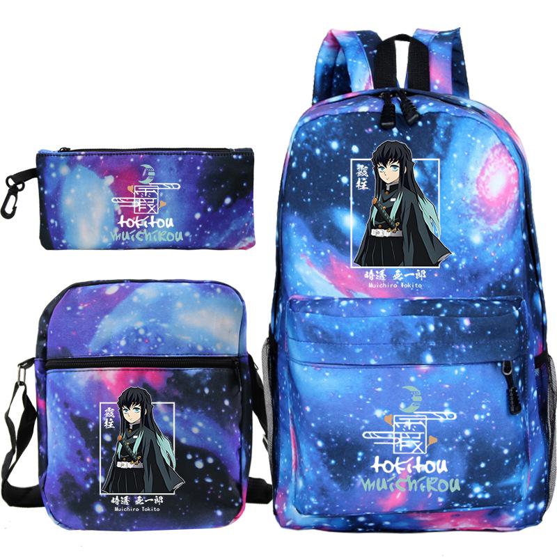 Demon Slayer Ghost Annihilation Blade Primary School Bag New Pencil Case Stationery Set