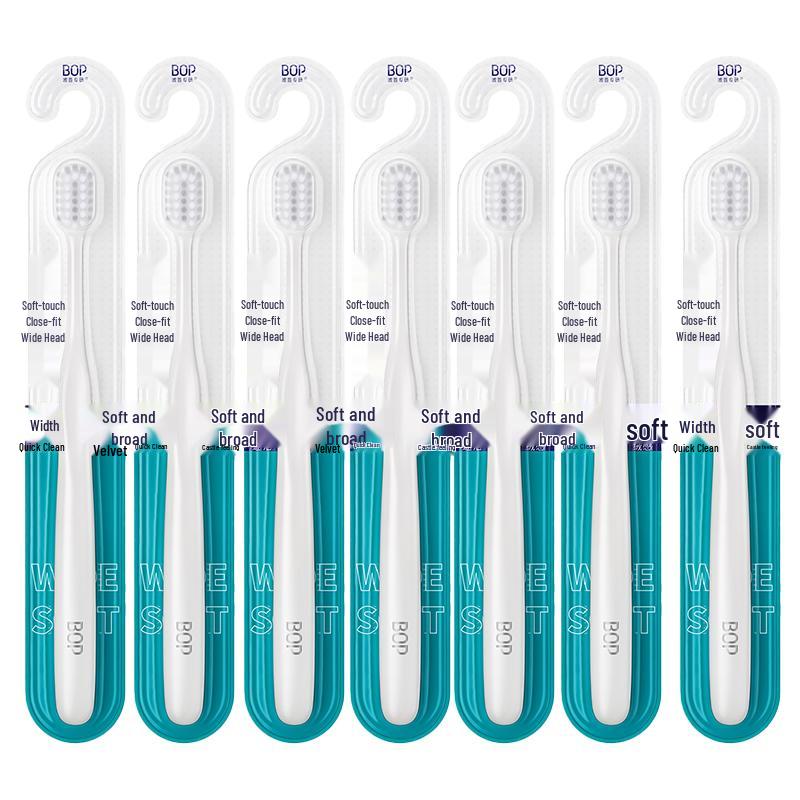 bop Soft Bristle Wide Head Toothbrush 7-pack
