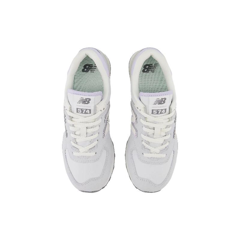 New Balance 574 Women Retro Comfort Versatile Low Top Casual Running Shoes Light Purple White WL574AG2