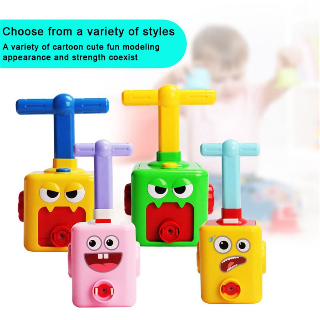 Balloon Launcher Toy Cartoon Power Racer Kit Balloon Aerodynamic Toy Portable Racer Launcher Toy Set