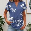 Tops para Mujer Camiseta de Manga Corta Camisas de Verano con Cuello en V Blusas de Trabajo Túnica de Negocios