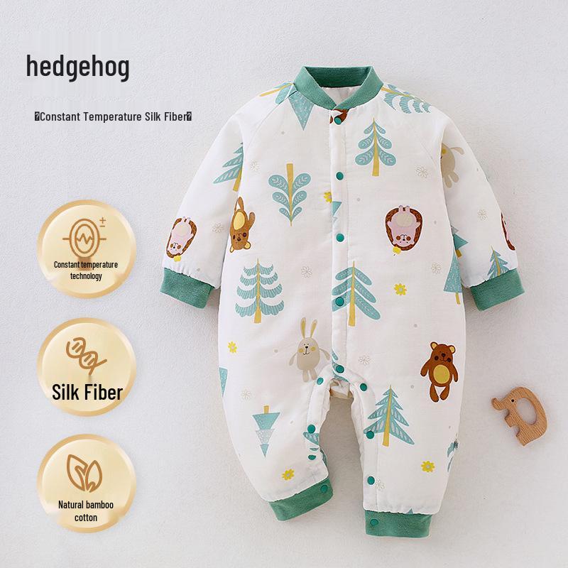 Class A Baby Romper: Temperature-Regulating Silk for Spring & Autumn, Warm Outerwear for Newborns