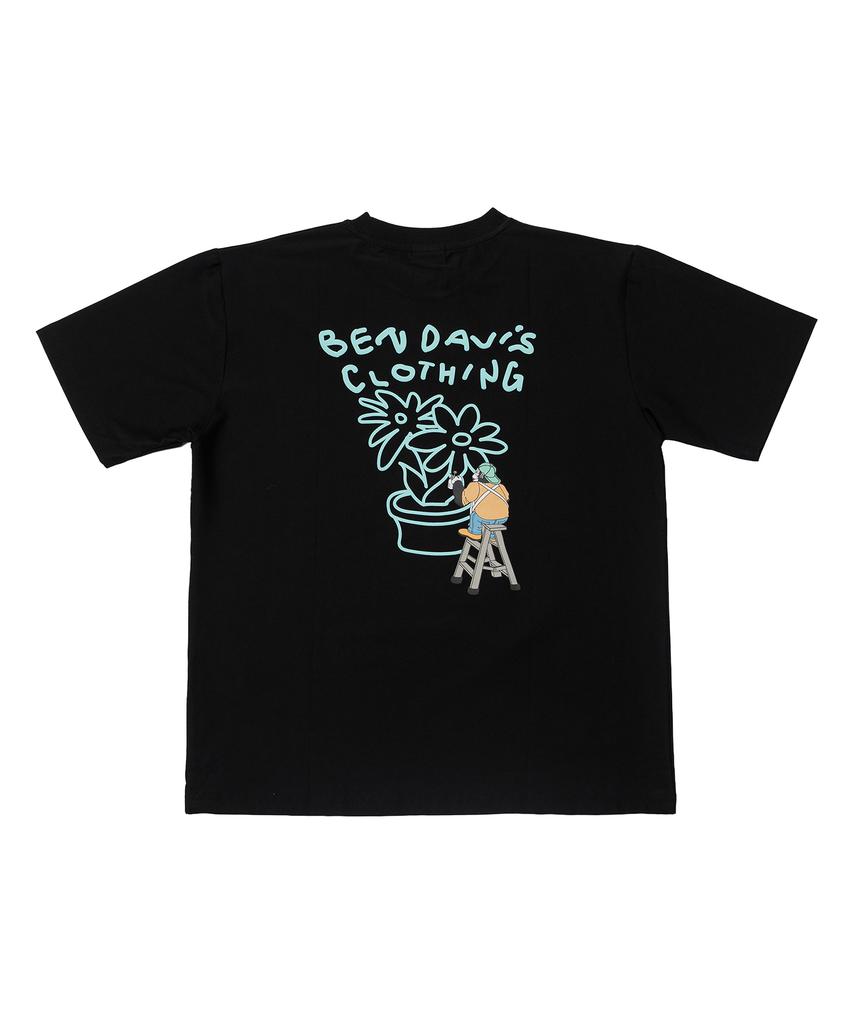 BEN DAVIS Cooling Flower T-Shirt Black