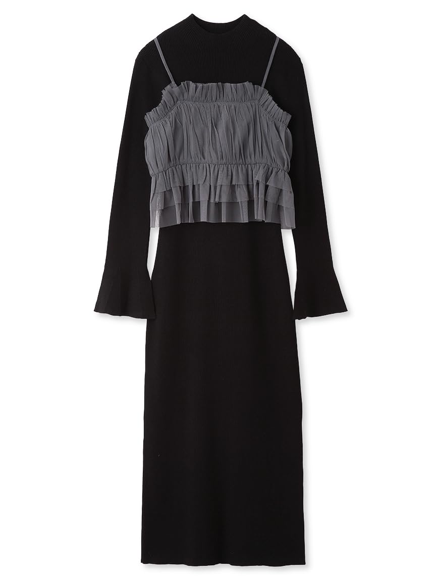 

Тюлевое вязаное платье [Snidel] & чёрный