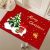 Non-Slip Christmas Cartoon Floor Mat for Entryway, Living Room, and Bathroom