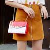 Fashion Fringe Pendant Small Square Bag for Women Trendy PU Leather Shoulder Crossbody Bag