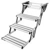 RV Steps, 3-Step, 200 kg Load Capacity, Manual Retractable RV Stairs, Telescopic Folding Aluminum Alloy Camper Steps, Steel Frame Non-Slip Entry