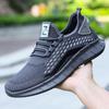 Fashion Casual Sports Shoes for Men Fly Woven Breathable Shoes Mesh Lightweight Shoes Round Head Solid Colour Non-slip Zapatillas Hombre