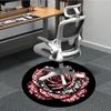 1pc Rose Pattern Chair Carpet for Office, Non-slip, Soft and Durable Office Rug for  Decoration, Perfect for Office Yy260105048