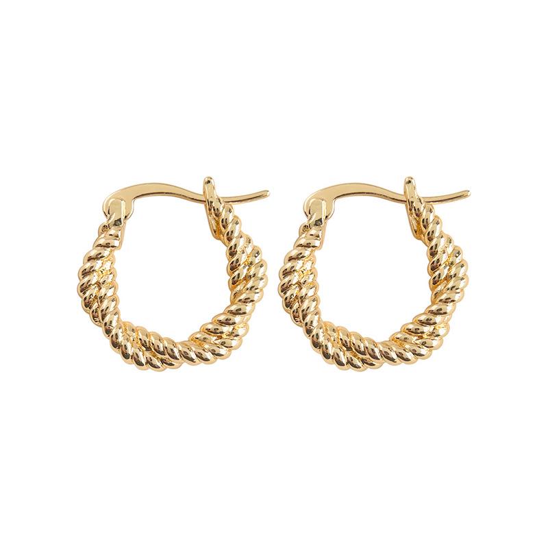 Twisted Korean-Style Minimalist Knot Earrings: Blogger-Recommended Women's Trend