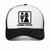 Game Over Bride Groom Bachelor Party Baseball Cap for Bachelorette Hen Night Party Wedding EngageUnisext Bridal Shower Mesh Hat