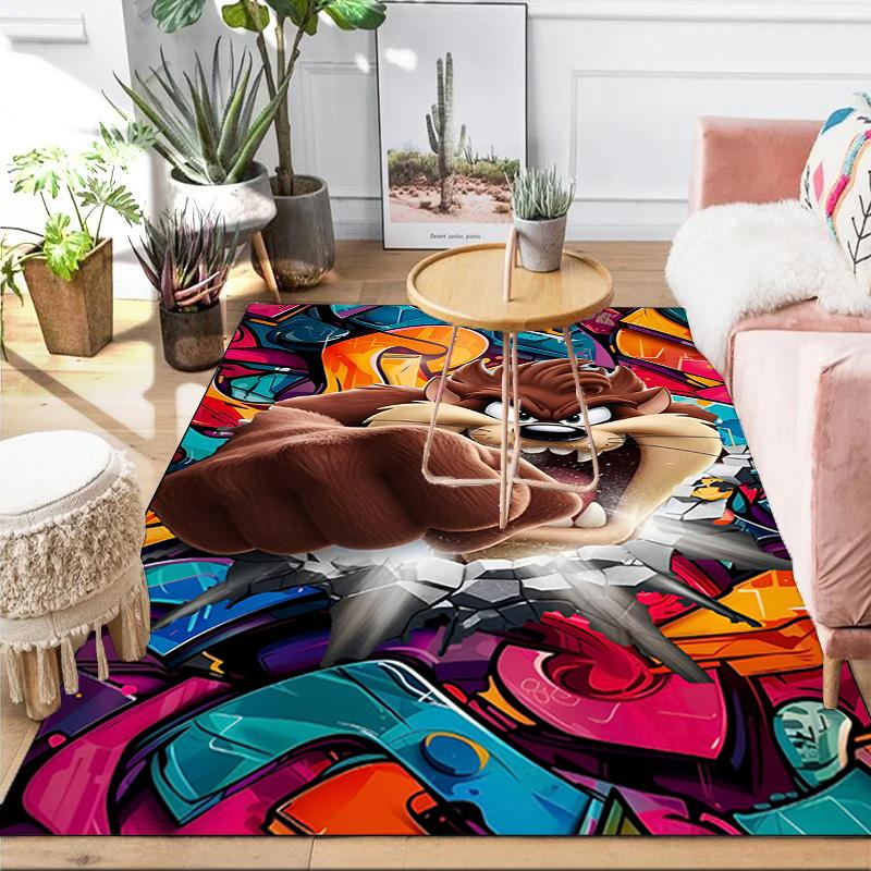 Tazmanian Devil's Fury Area Rug Suitable for Indoor And Outdoor,Carpets for Kitchens, Homes, Offices, Living Rooms,Home Decor,Christmas Gift