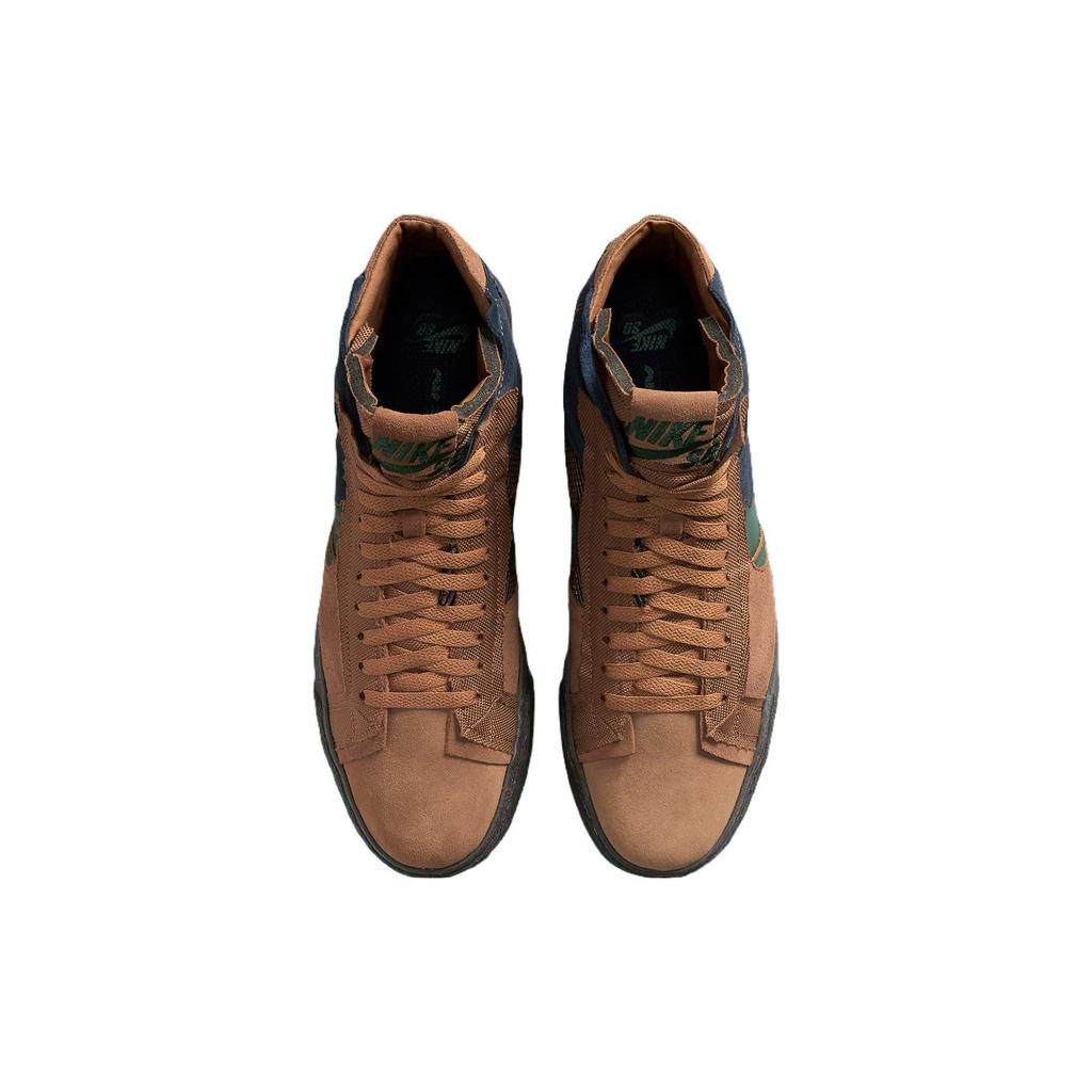 Nike Zoom Blazer Mid Premium SB Legend Tmavě hnědá Obsidián Unisex Tenisky Světle-British-Tan Jedlová FZ3306-200