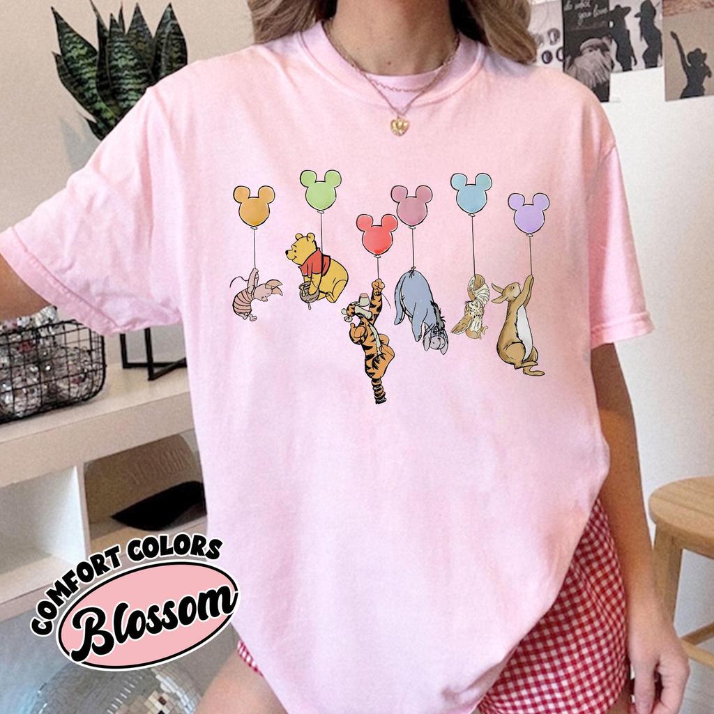 Disney Winnie Puuh T-Shirt Baumwolle Herren Damen Lässig Trendig Oversize Streetwear Locker Kurzarm Unisex Event Outfit