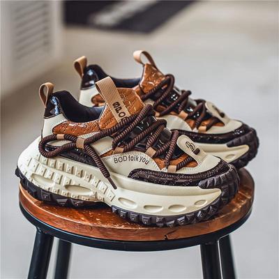 Plateau Herrenschuhe vier Jahreszeiten neu Reifensohle Lauf Sportschuhe Jugend trendige Marke vielseitige Dad trendige Schuhe erhöhen die Höhe