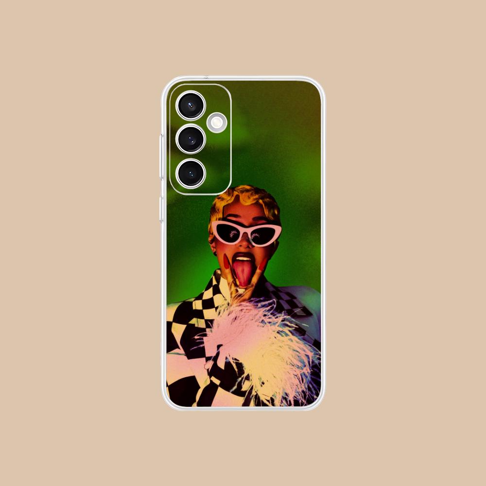 Cardi B Clear Mobile Phone Case for Samsung Galaxy S25 S24 S23 S22 S21Plus FE Ultra Colorful Cover