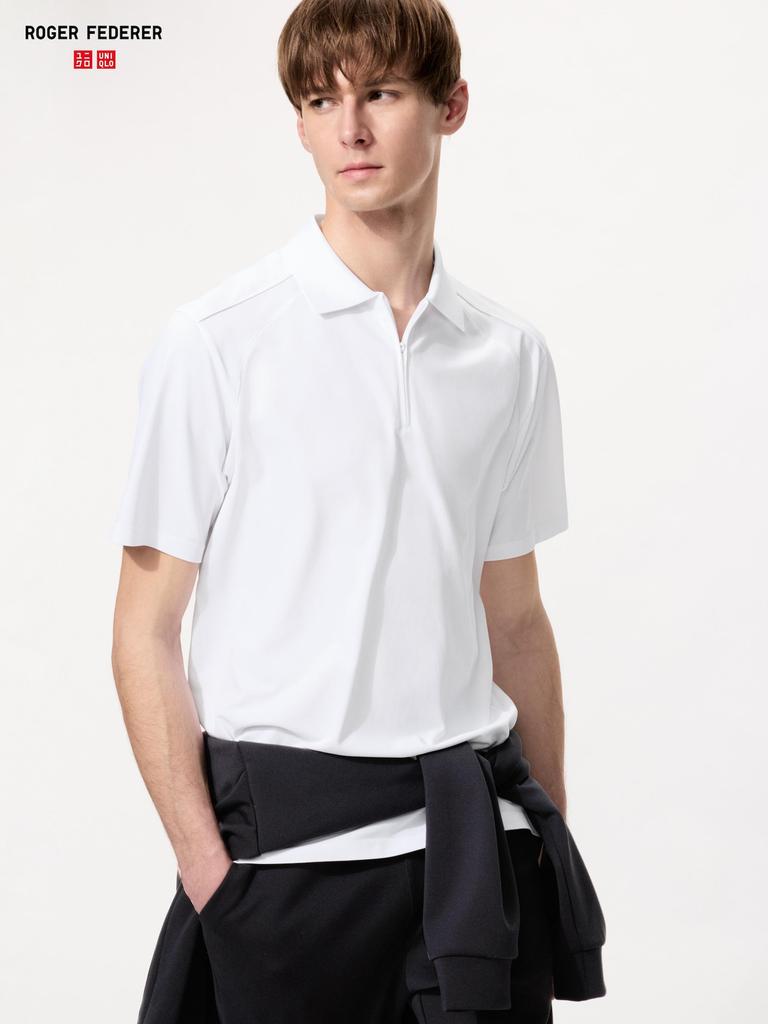 Uniqlo Japan Dry Ex Half Zip Polo Shirt