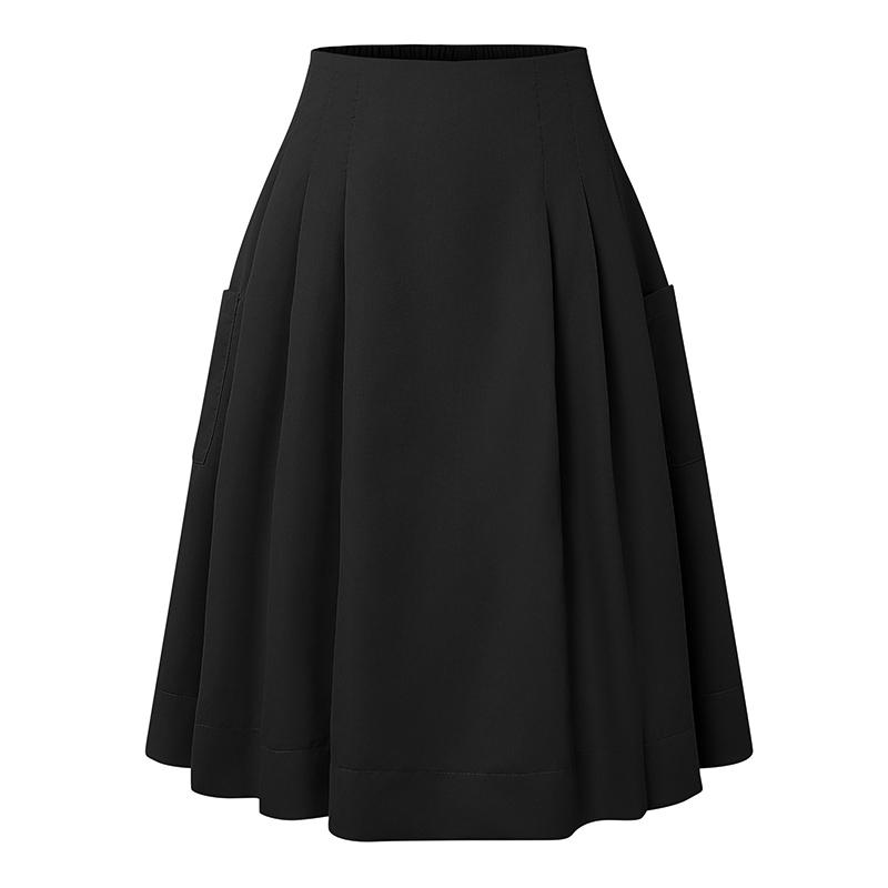 

ZANZEA Женские повседневные свободные летние юбки с эластичной резинкой на талии S чёрный